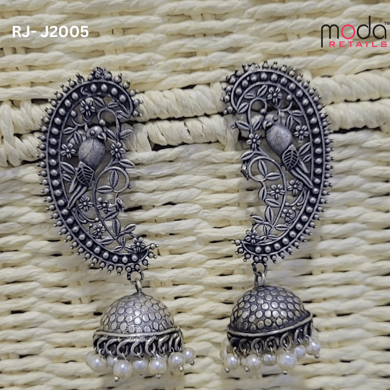 Parrot Black Cuff Jhumka Moda Retails