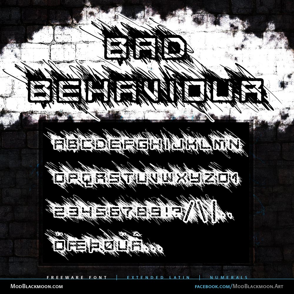 ModBlackmoon Original Demonic Gothic Fonts, Black Metal Fonts, Death