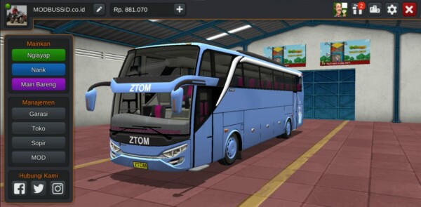 Download MOD BUSSID JB2 SHD+ Adiputro Hino RK8 by ZTOM