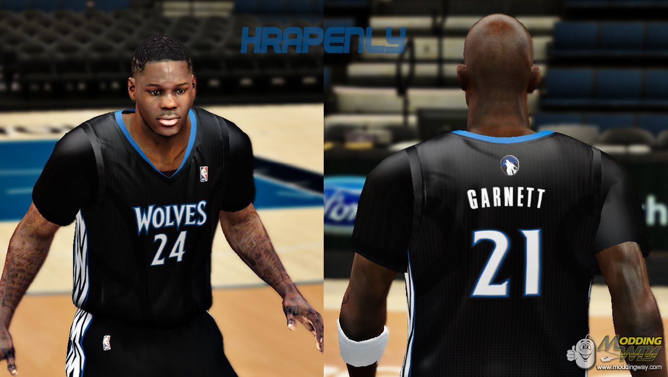 Realistic TwOlves Sleeve jersey NBA 2K14 at ModdingWay
