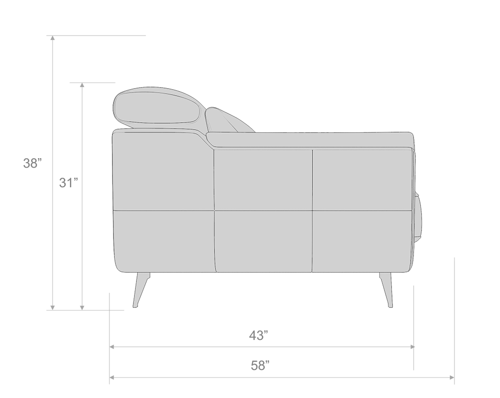 Ronda Light Grey Beige Sectional Sofa Right Bumper Chaise MODEKRAFT
