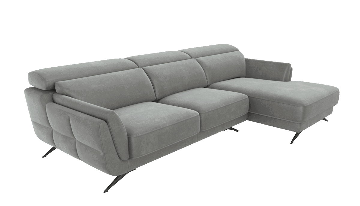 Ronda Rose Brown Sectional Right Facing Chaise MODEKRAFT