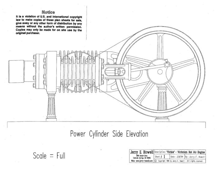 Vickie Victorian Stirling Cycle Engine Plans