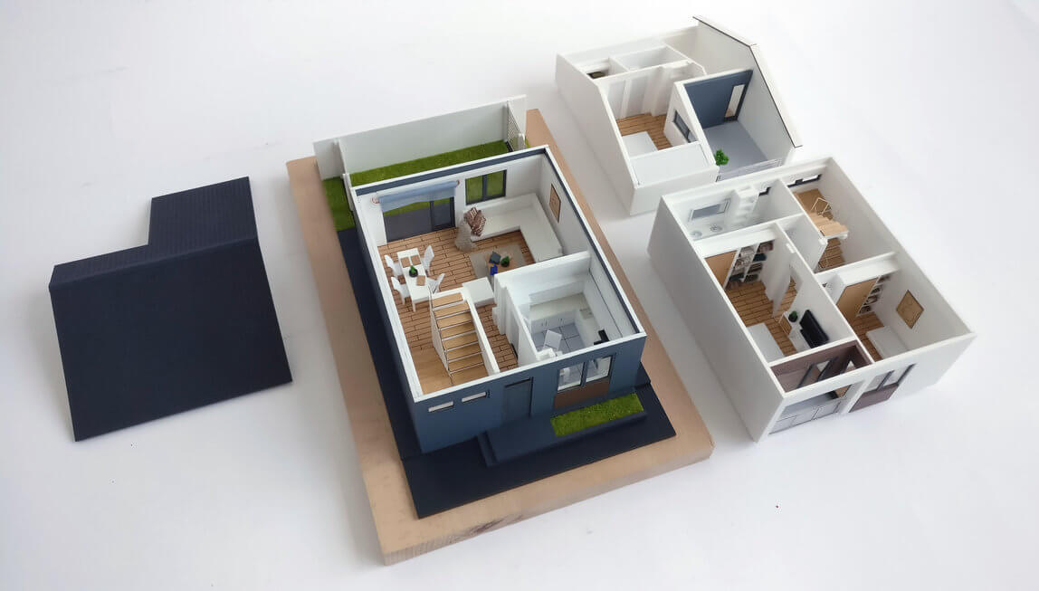 Detachable house model Furniture details Architectural Model Makers