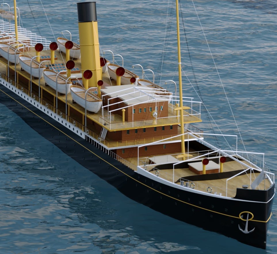 Buharlı Gemi Render