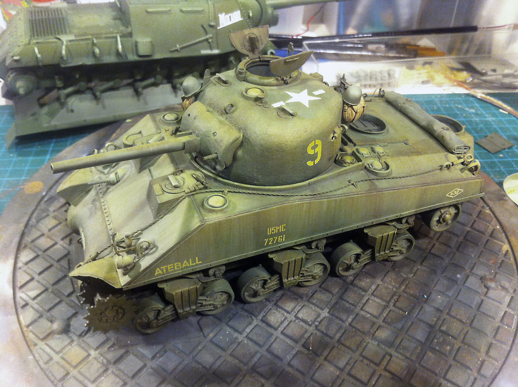 Sherman M4A2 with wading stacks dragon models 1/35 by Andreas Grewin