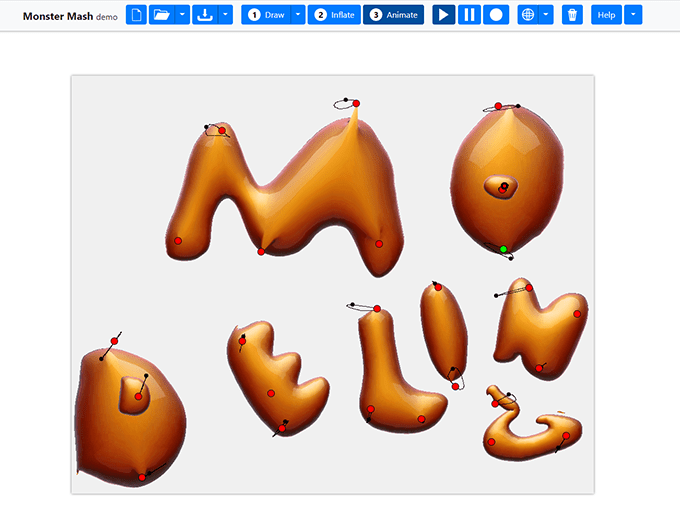 Monster Mashウェブ上でラインを描いたら自動で3Dモデルに変換してくれるwebサービス • 3DCG最新情報サイト MODELING