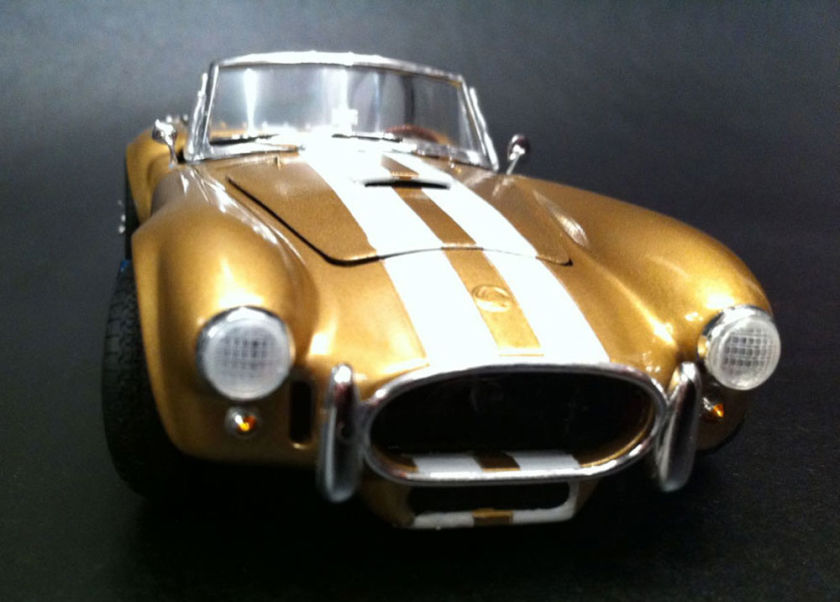 This is a car model AC Cobra assembled from Modelist kit for adults
