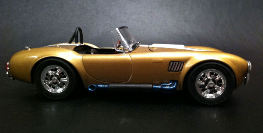 This is a car model AC Cobra assembled from Modelist kit for adults