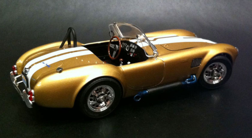 This is a car model AC Cobra assembled from Modelist kit for adults