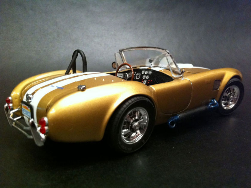 This is a car model AC Cobra assembled from Modelist kit for adults