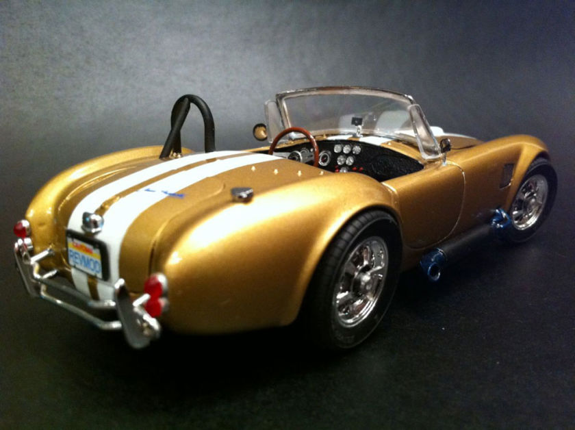 This is a car model AC Cobra assembled from Modelist kit for adults