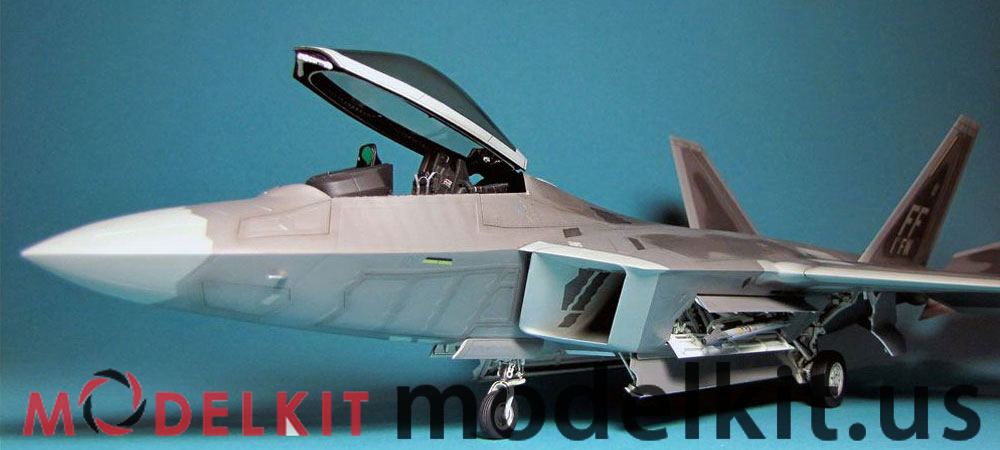 Here is a model of the plane F22 Raptor in the scale 148 Model Kits