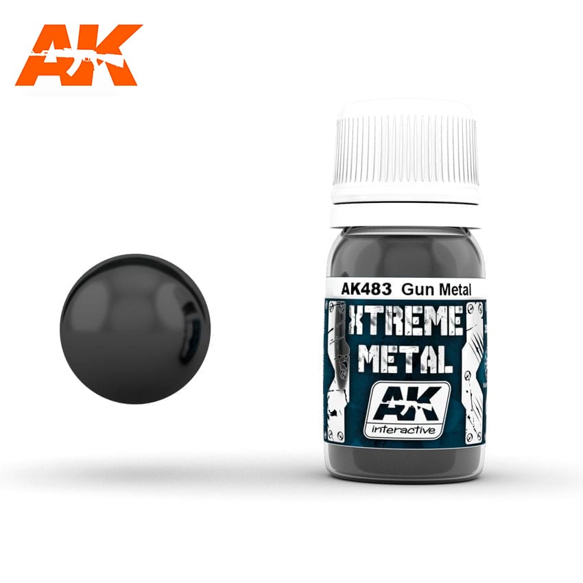 Gun Metal AK XTreme Metal (AK483) Model Paint Solutions