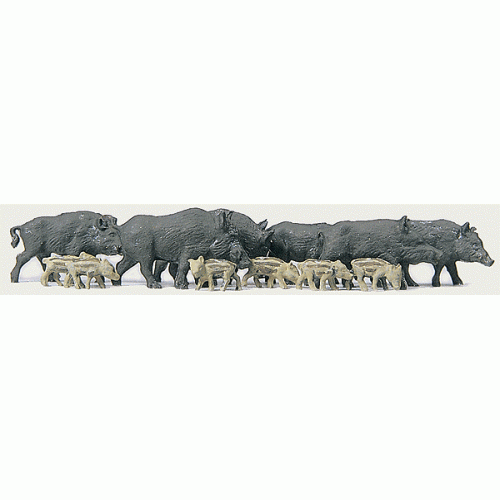Toys & Hobbies 1/87 scale Animal Figures PIGS HO Merten 5028 WILD