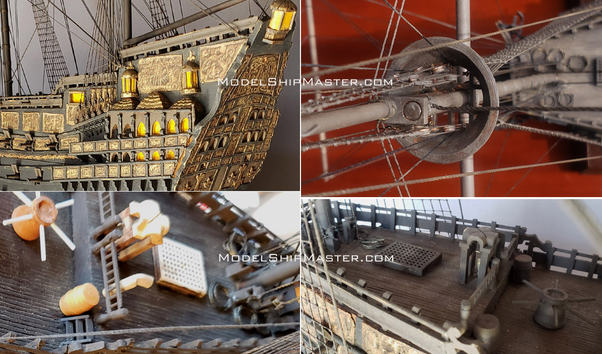 Antique ship model restoration