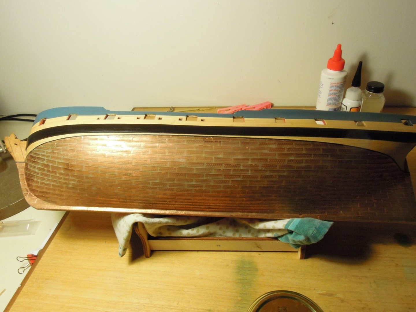 How to Accelerate Very Quickly the Aging of Copper Hull Plates