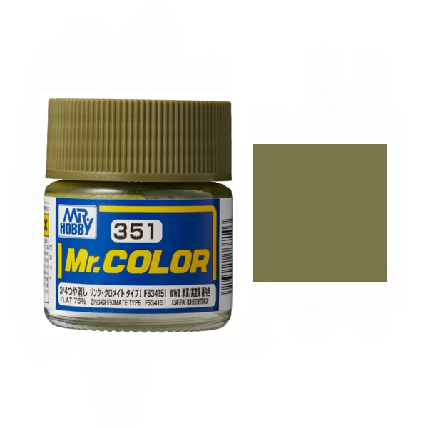 MRC351 ZincChromate Type I FS34151 Flat 75 (10ml) Model Tech Hobbies