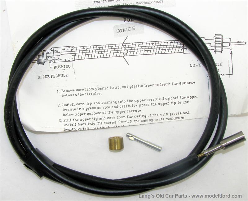 Model T Speedometer inner cable kit with Jones ends, 7 foot, CKITJ7