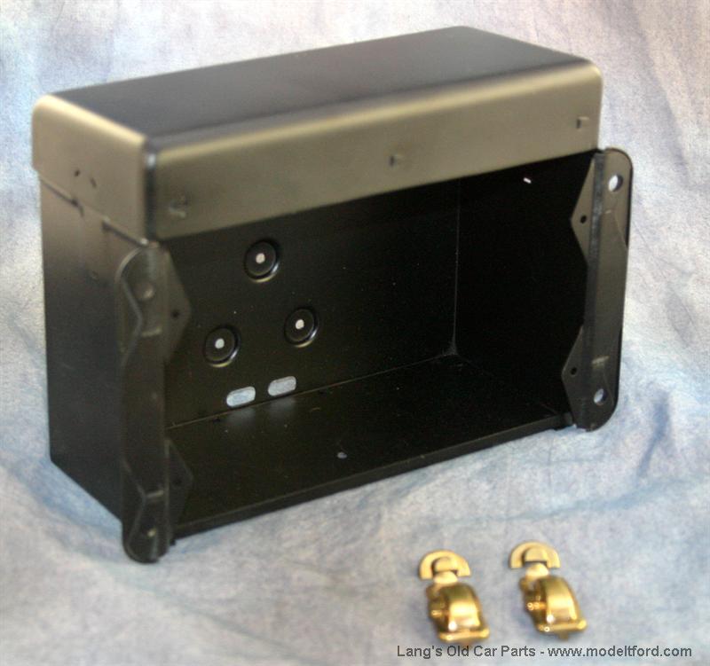 Model T Coil box with cover, steel with brass clips, 4726