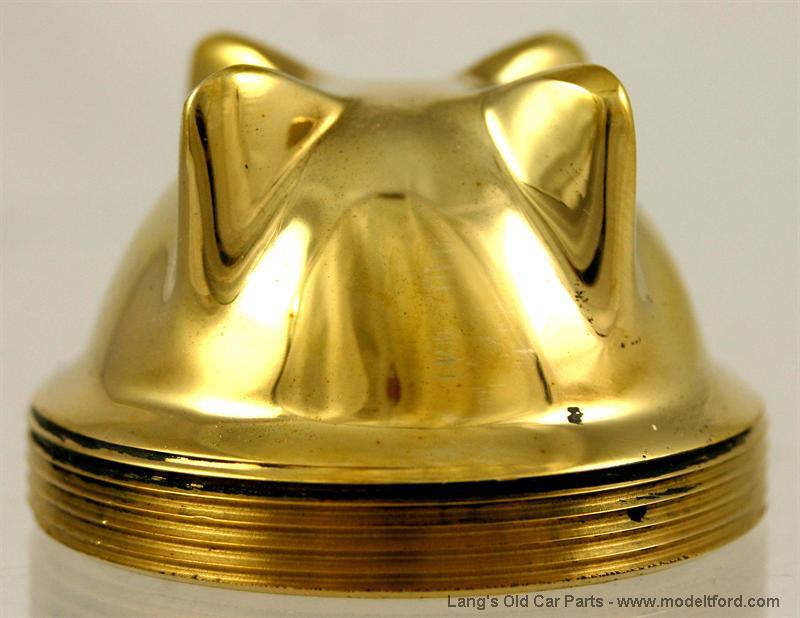 Model T Radiator cap, solid brass, lowfin, 3926B