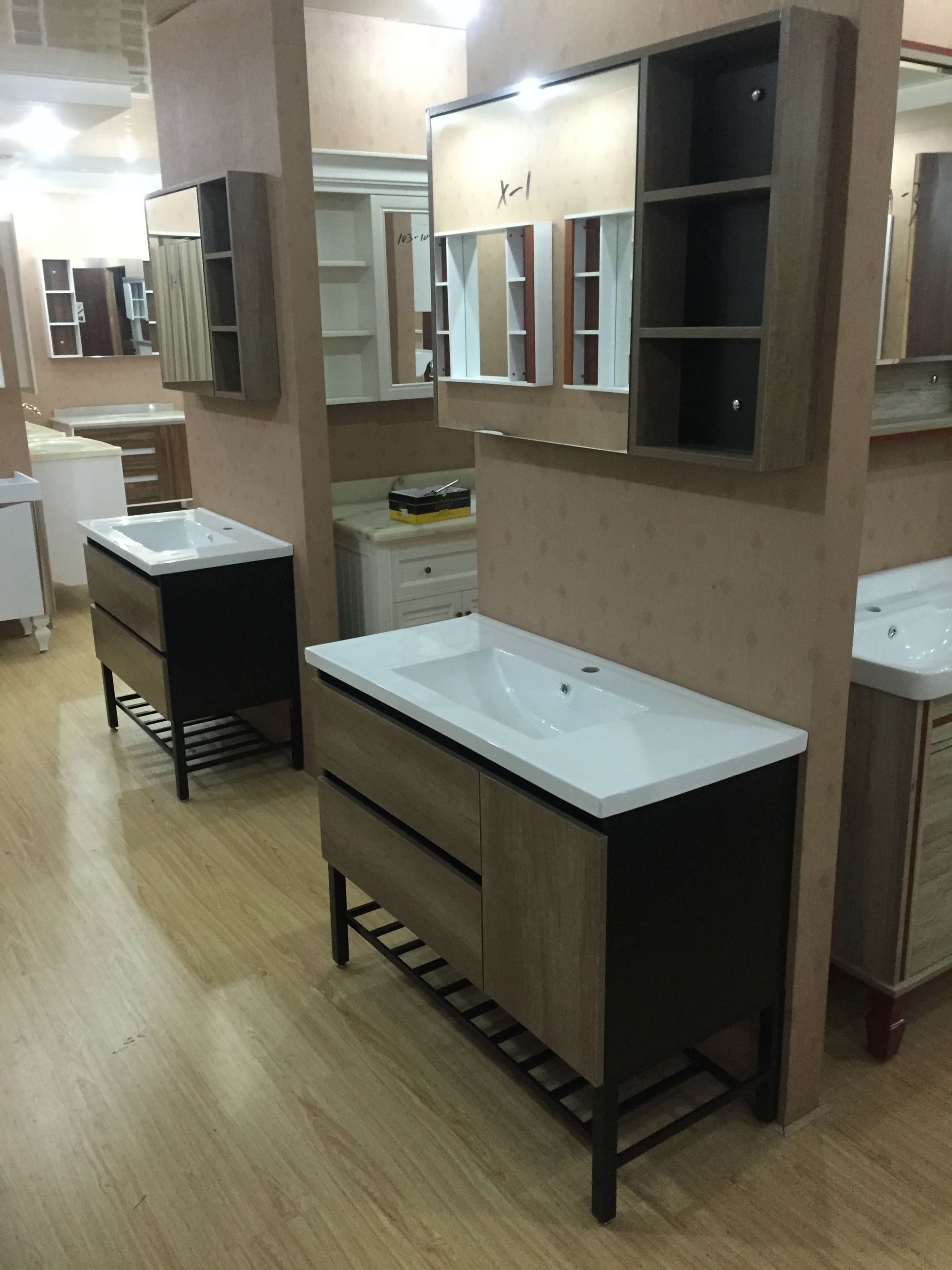 36inch bathroom vanity set with medicine iron metal legs