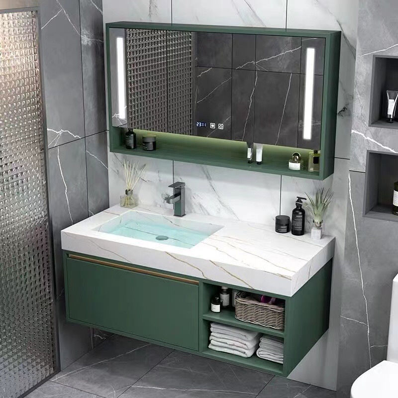 40inch green color bathroom vanity set with led mirror 9055100