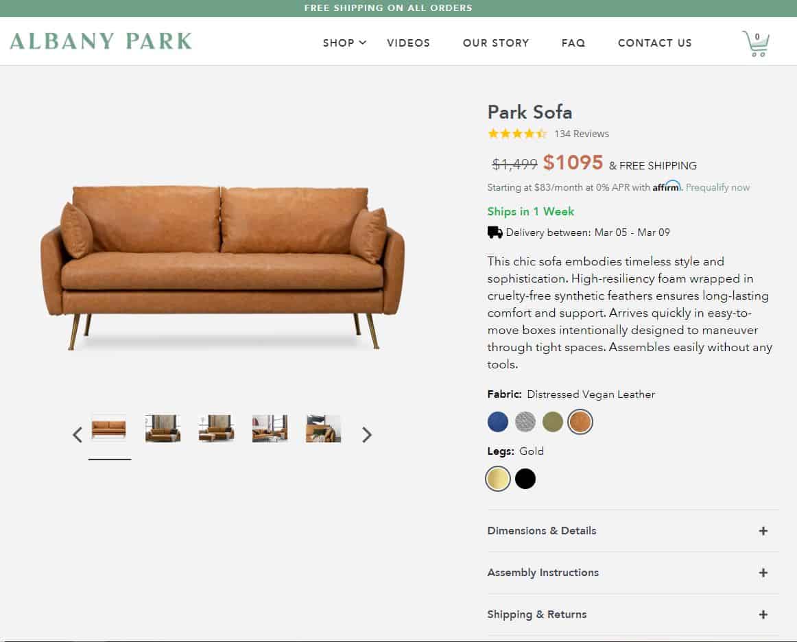 Albany Park Sofa Review Tests] Modern Castle