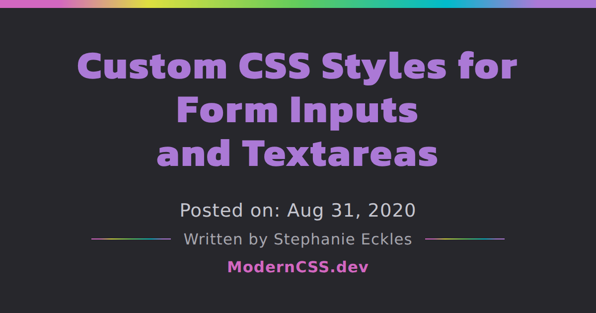 Custom CSS Styles for Form Inputs and Textareas Modern CSS Solutions