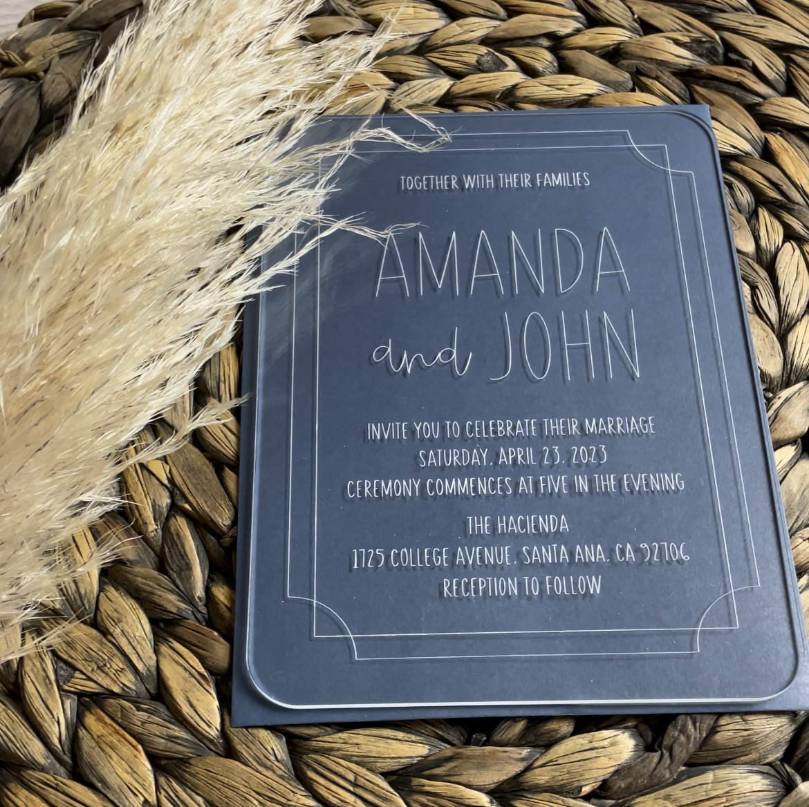 Acrylic Wedding Invitations Using a Cricut Modern DIY Bride