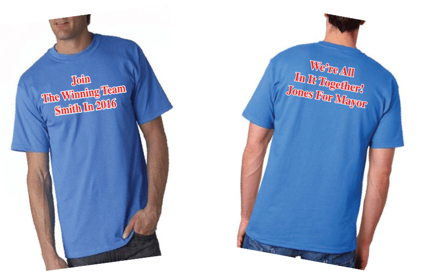 Promote your candidate with tshirts! Modern Graphics