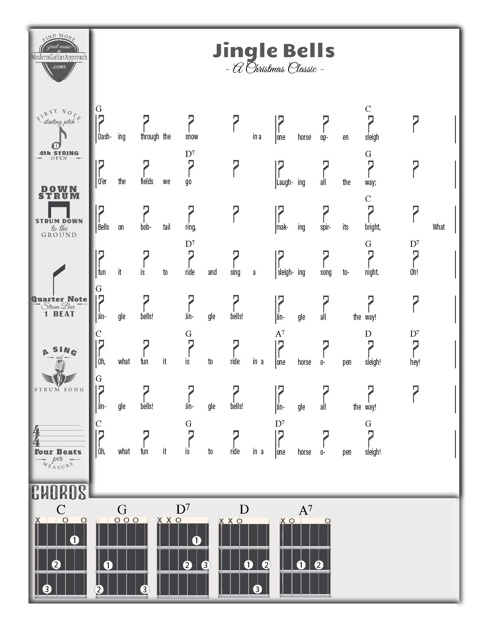 Jingle Bells Notes Letters 67 фото