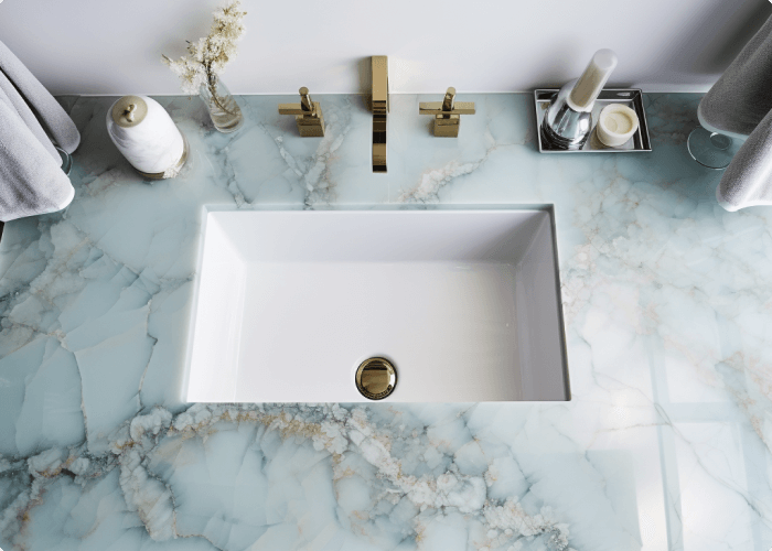 Quartz Bathroom Countertops Cost by Color, Size, and Style