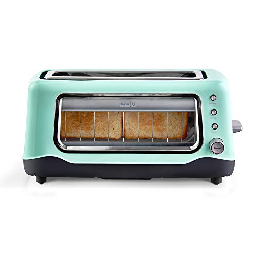 Dash Clear View Toaster Extra Wide Slot Toaster with See Through Window Defrost, Reheat