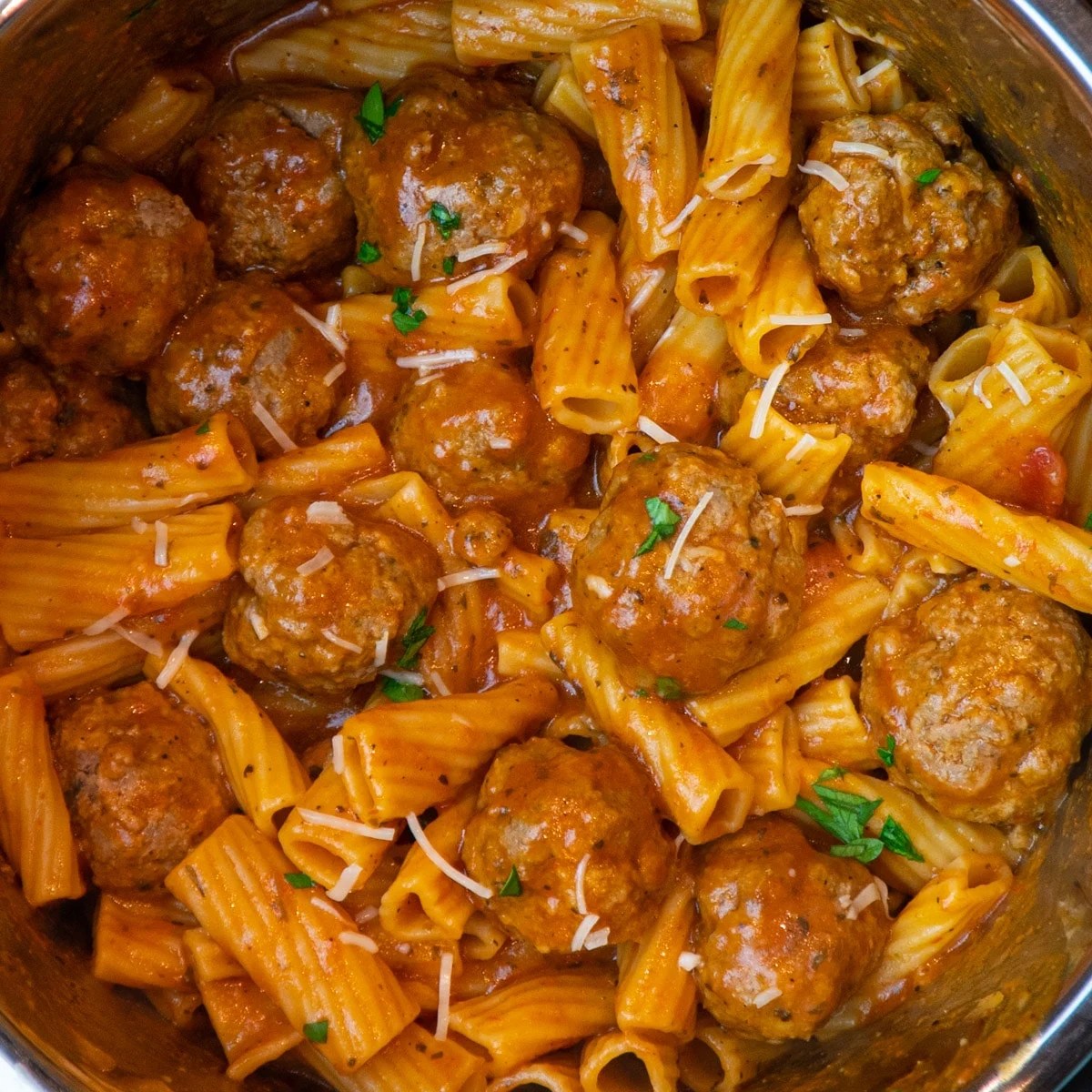 Instant Pot Rigatoni and Meatballs Modernmealmakeover