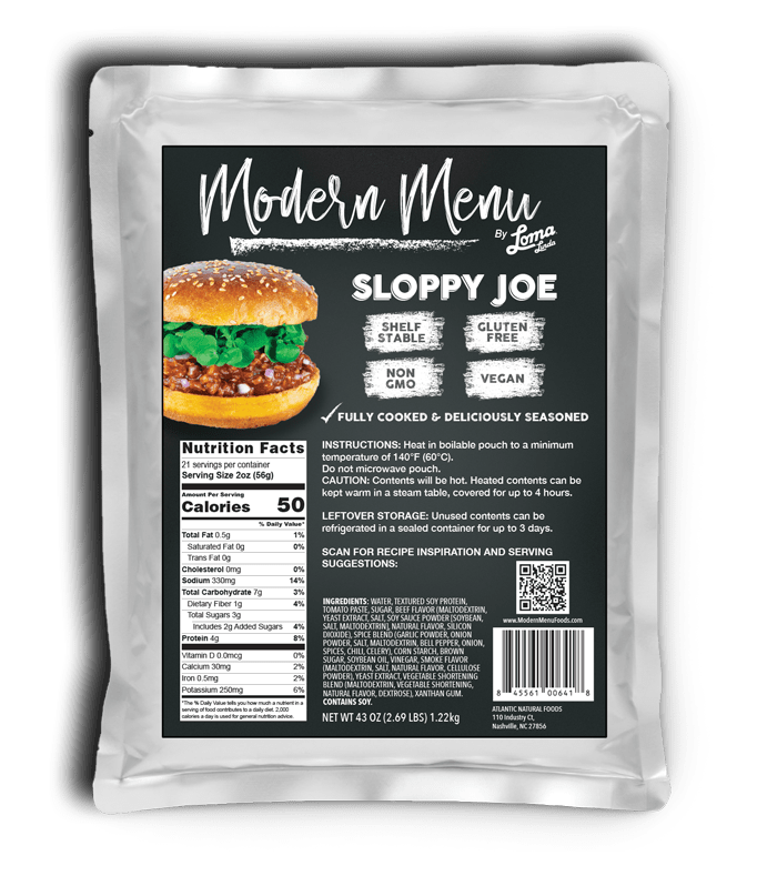 Sloppy Joe Modern Menu