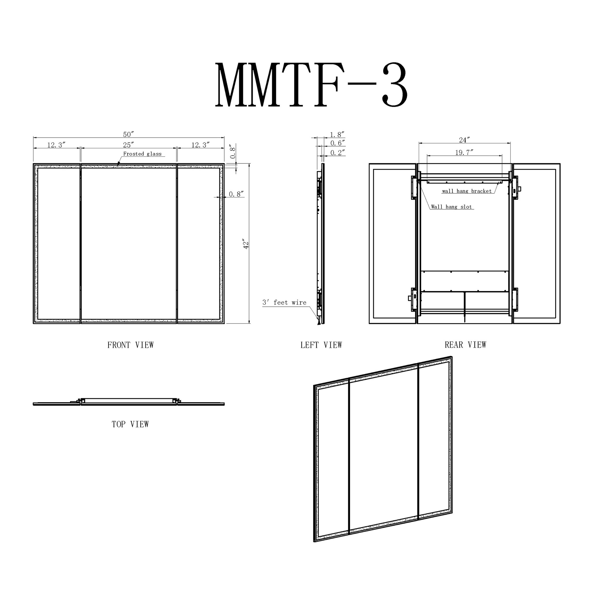 Stella Trifold Lighted Bathroom Vanity Mirror