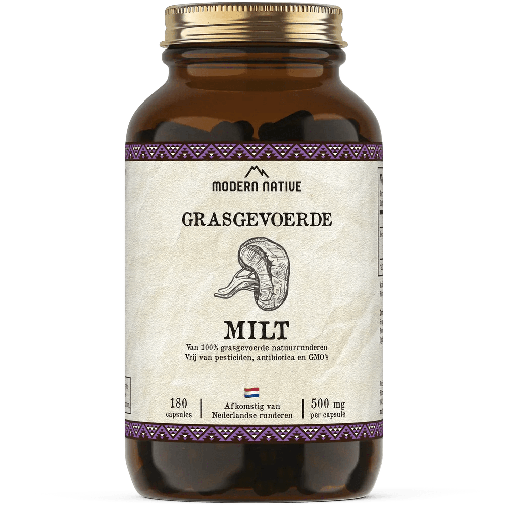 Grasgevoerde Orgaansupplement Milt Capsules met Orgaanvlees Modern