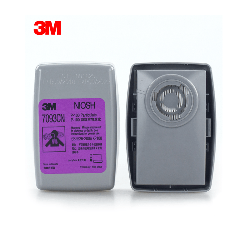 3M P100 7093CN Filter Cartridge (4 pieces) & P100 Filter Adapter