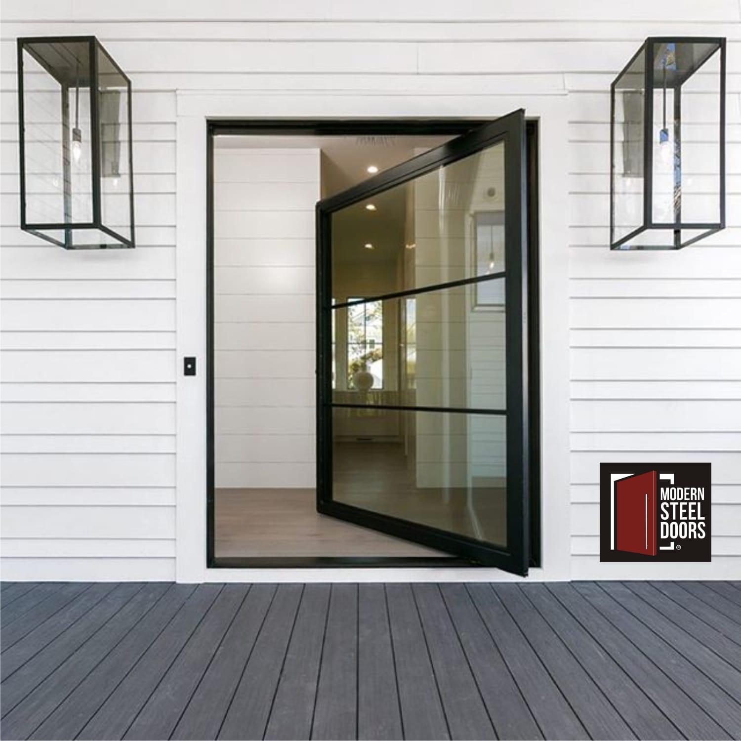 Glass Pivot Entry Doors Photo Gallary Modern Steel Doors