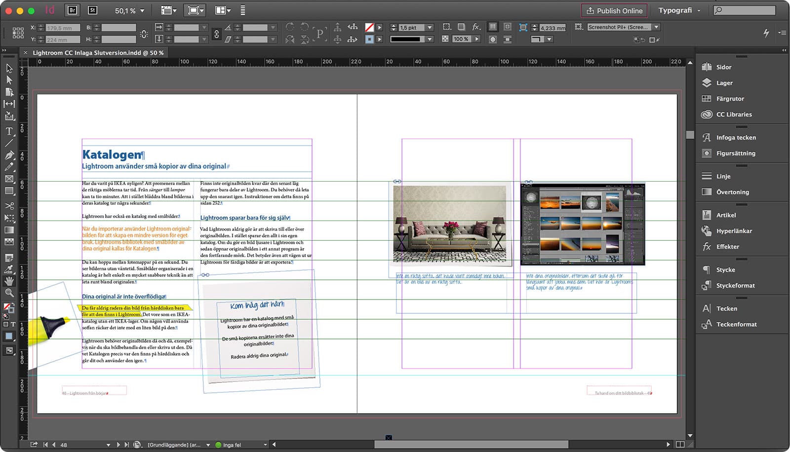 Skapa dina trycksaker i InDesign Moderskeppet Foto