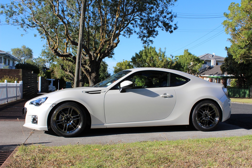 Subaru BRZ custom wheels Enkei RPF1 18x9.5, ET +38, tire size 245/35 R18. x ET