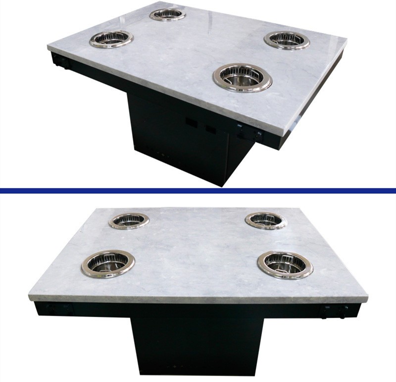 Restaurant Table Hot Pot Table with marble tabletop