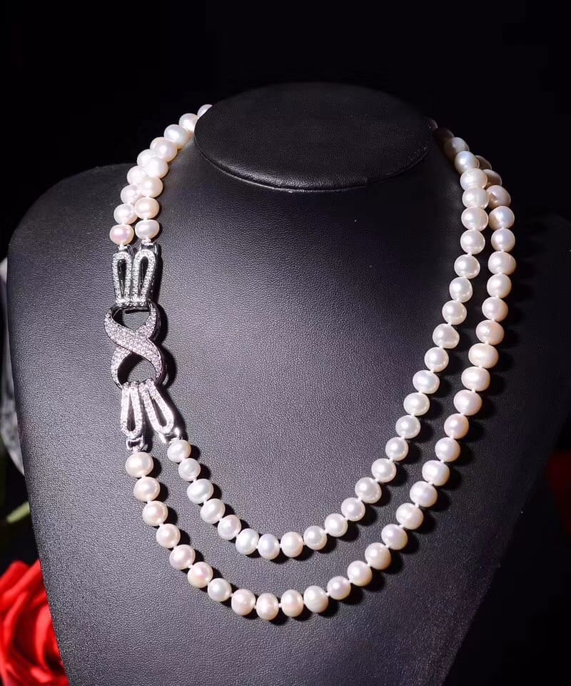 Pearl Necklace with Designer Clasp Modi Pearls