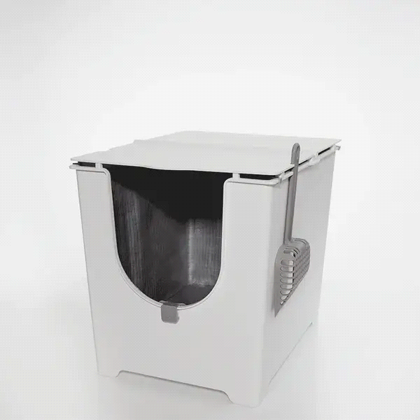 Flip Top Litter Box Hooded Cat Litter Box Modkat