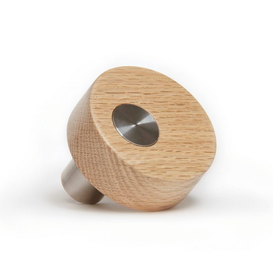 Oak Pivot Wood Door Knob Half Dummy ModKnobs Modern Door Knobs