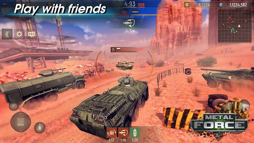 Metal Force 3.49.7 APK MOD [Menu LMH, Lượng Tiền Rất Lớn, Sở Hữu xe tăng]