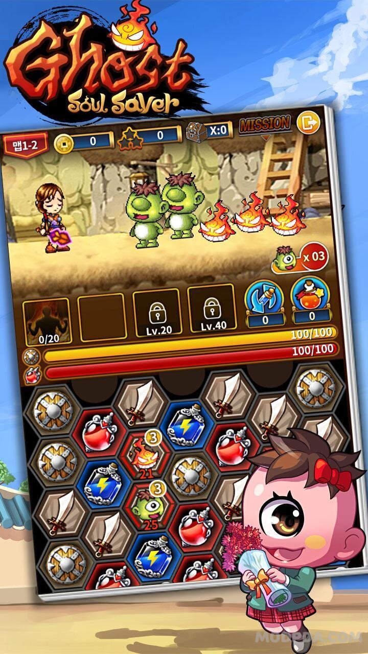 Download Ghost Soul Saver Puzzle RPG HACK/MOD for Android