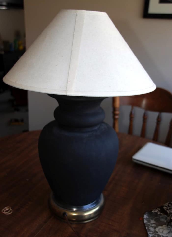 DIY Lamp Base Covered with Fabric Mod Podge Rocks
