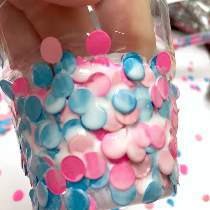 Make Confetti Candle Holders on the Cheap Mod Podge Rocks